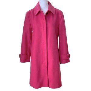 J. Crew Pink Lady Day Coat Wool Jacket Thinsulate Lined Size Small